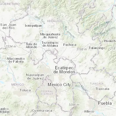 Map showing location of General Felipe Ángeles (Los Ángeles) (19.897500, -98.926110)