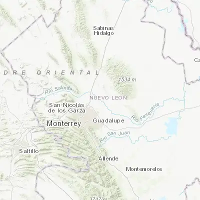 Map showing location of General Zuazua (25.894910, -100.108000)