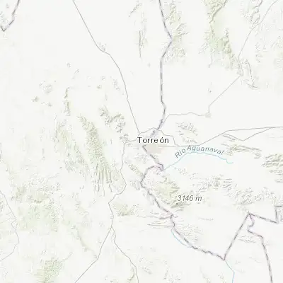 Map showing location of Gómez Palacio (25.569850, -103.495880)