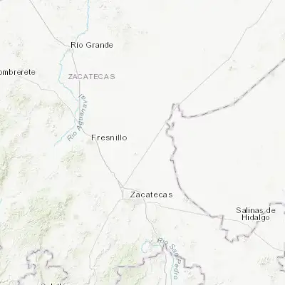 Map showing location of Gonzales Ortega (23.180560, -102.475890)