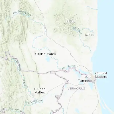 Map showing location of Graciano Sánchez (22.654300, -98.554670)