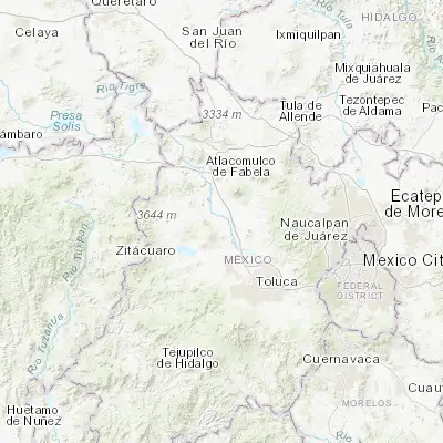 Map showing location of Guadalupe Cachi (19.601110, -99.825000)