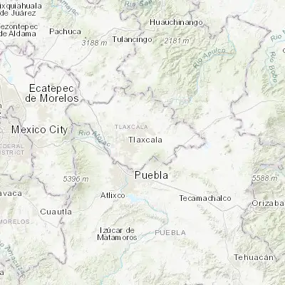 Map showing location of Guadalupe Tlachco (19.328520, -98.110440)