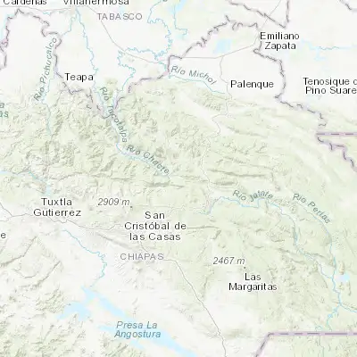 Map showing location of Guaquitepec (16.980170, -92.287950)