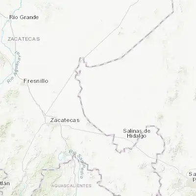 Map showing location of Hernández (23.033370, -102.037630)