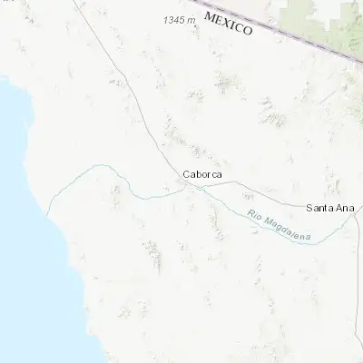 Map showing location of Heroica Caborca (30.718250, -112.158220)