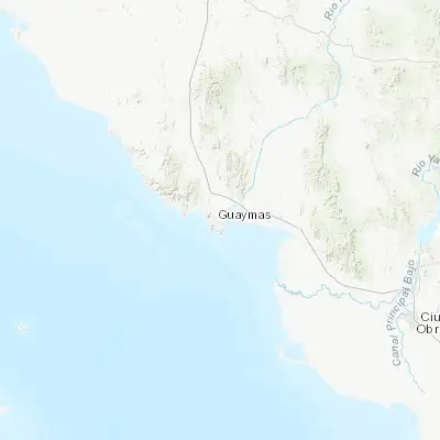 Map showing location of Heroica Guaymas (27.919280, -110.897550)