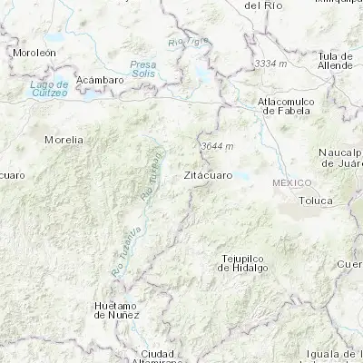 Map showing location of Heróica Zitácuaro (19.436120, -100.357330)