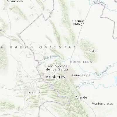 Map showing location of Hidalgo (25.972050, -100.450290)