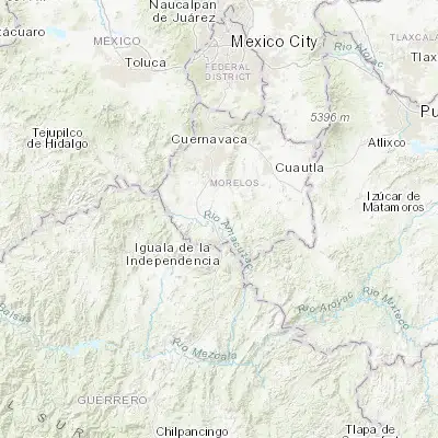 Map showing location of Higuerón (18.577500, -99.180560)