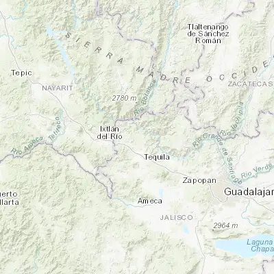 Map showing location of Hostotipaquillo (21.060350, -104.050910)