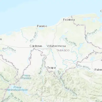 Map showing location of Huapinol (17.922850, -92.910900)