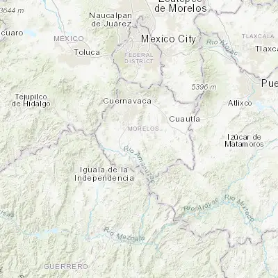 Map showing location of Huatecalco (18.676760, -99.143540)