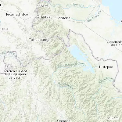 Map showing location of Huautla de Jiménez (18.131500, -96.840880)