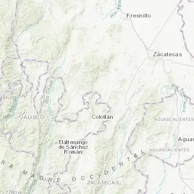 Map showing location of Huejúcar (22.358810, -103.211400)