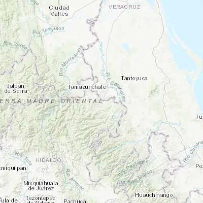 Map showing location of Huejutla de Reyes (21.140000, -98.419440)