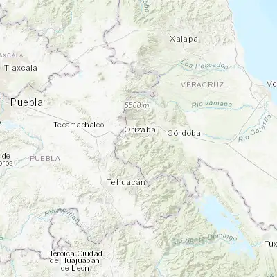 Map showing location of Huiloapan de Cuauhtémoc (18.817220, -97.154440)