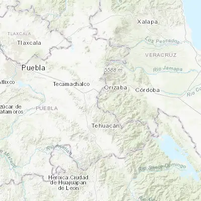 Map showing location of Huiloapan (18.750000, -97.316670)
