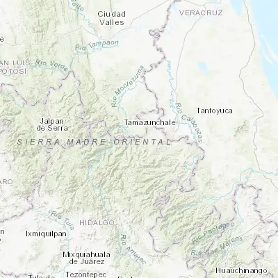 Map showing location of Huitzitzilingo (21.172950, -98.656930)