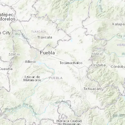 Map showing location of Huixcolotla (18.920730, -97.771660)