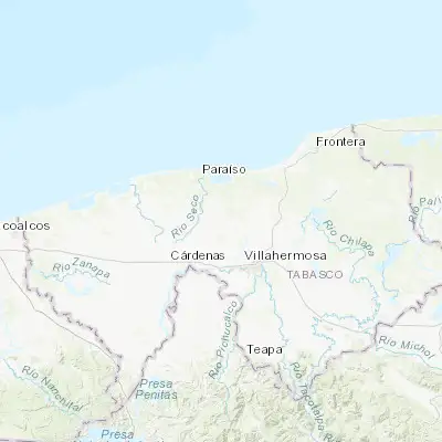 Map showing location of Iquinuapa (18.195830, -93.120560)
