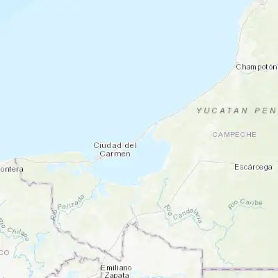 Map showing location of Isla Aguada (18.787140, -91.492770)