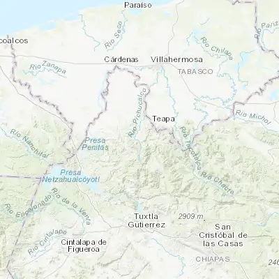 Map showing location of Ixtacomitán (17.430930, -93.097040)