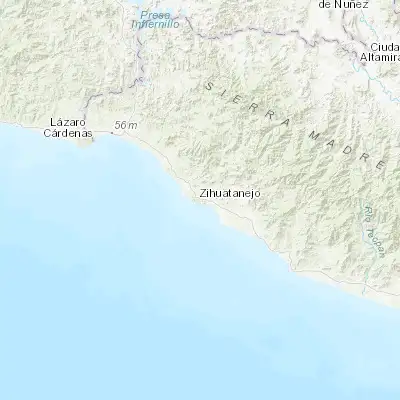Map showing location of Ixtapa-Zihuatanejo (17.643440, -101.552120)