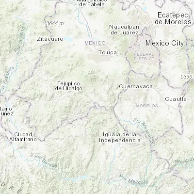 Map showing location of Ixtapan de la Sal (18.843690, -99.676710)