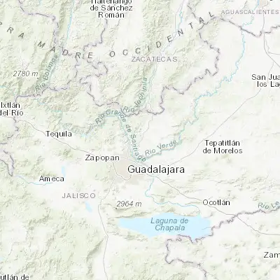 Map showing location of Ixtlahuacán del Río (20.864050, -103.240290)