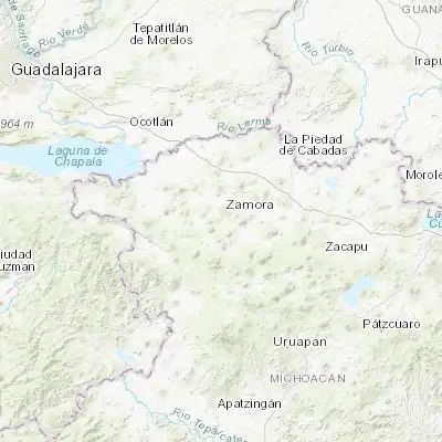 Map showing location of Jacona de Plancarte (19.952320, -102.307810)