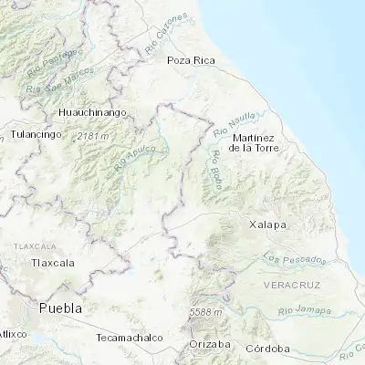 Map showing location of Jalacingo (19.803330, -97.308300)