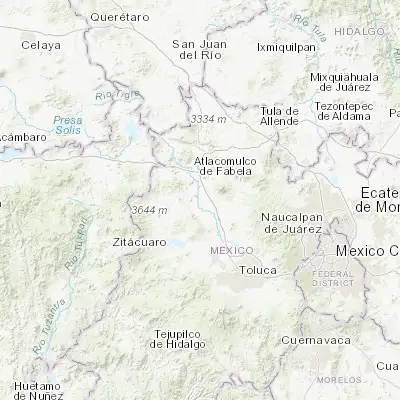 Map showing location of Jalpa de los Baños (19.678330, -99.873890)