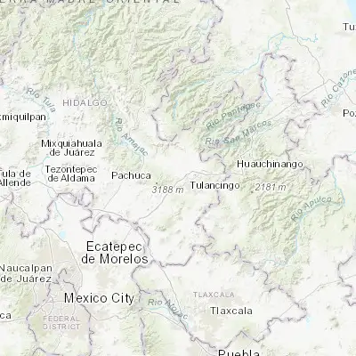 Map showing location of Jaltepec (20.115520, -98.417120)