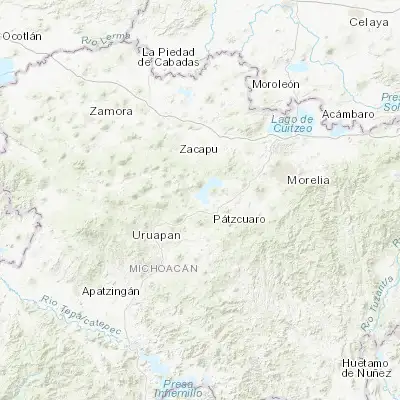 Map showing location of Jarácuaro (19.560580, -101.677850)