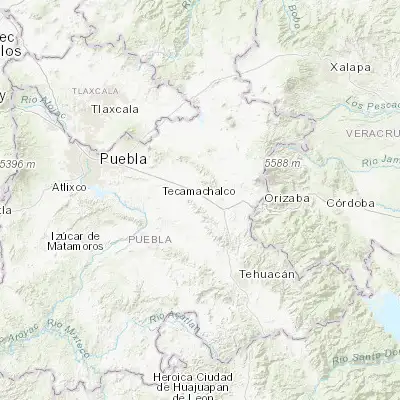 Map showing location of Jesús Nazareno (18.876670, -97.623060)