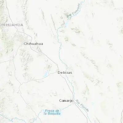 Map showing location of Jiménez (28.333330, -105.400000)