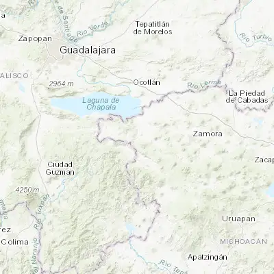 Map showing location of Jiquílpan de Juárez (19.994820, -102.719690)