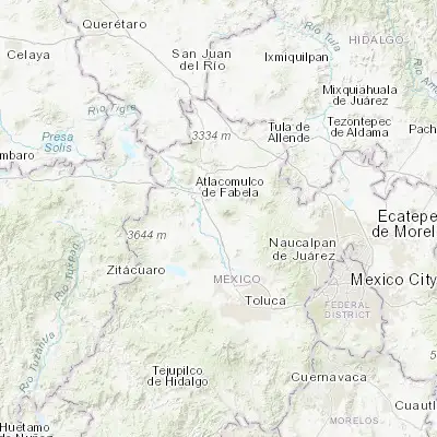 Map showing location of Jocotitlán (19.709910, -99.788670)
