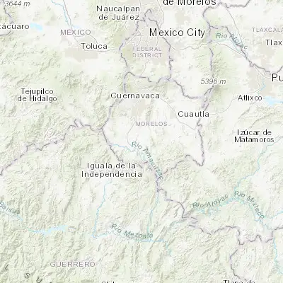 Map showing location of Jojutla (18.614720, -99.180280)
