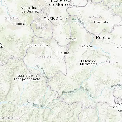 Map showing location of Jonacatepec (18.680810, -98.803360)