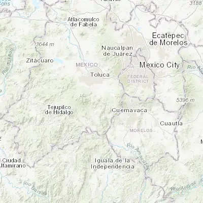 Map showing location of Joquicingo (19.050320, -99.533750)