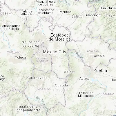 Map showing location of Jorge Jiménez Cantú (19.309720, -98.846670)