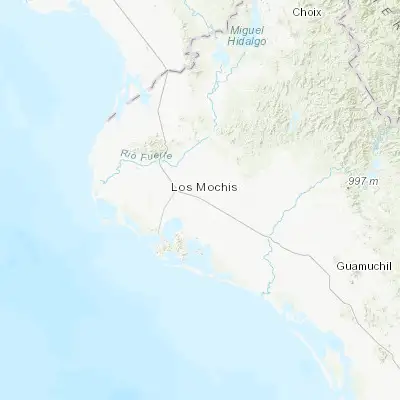 Map showing location of Juan José Ríos (25.757810, -108.824200)