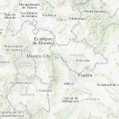 Map showing location of Juárez Coronaco (19.360560, -98.525000)