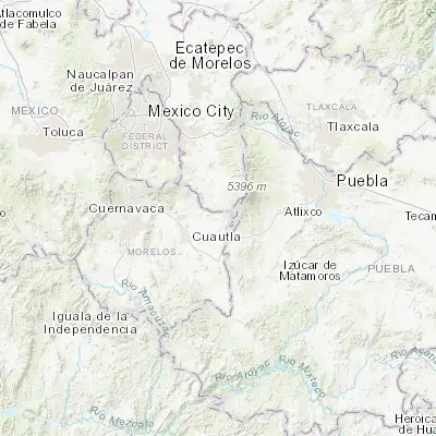 Map showing location of Jumiltepec (18.913590, -98.776660)
