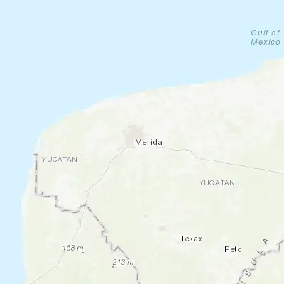 Map showing location of Kanasín (20.934820, -89.558710)