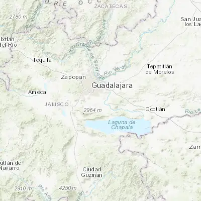 Map showing location of La Alameda (20.495280, -103.248330)