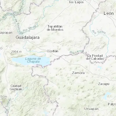 Map showing location of La Barca (20.287840, -102.545140)