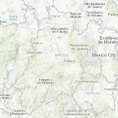 Map showing location of La Cabecera (19.356110, -99.748060)
